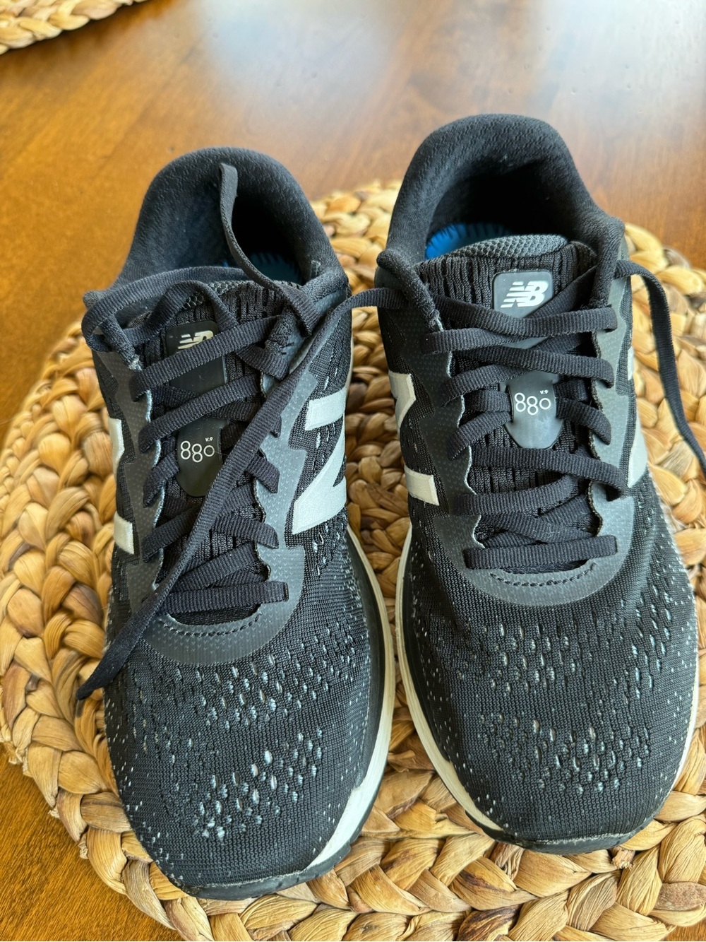 New Balance Black Women's Running Sneakers with Gray Accents. Missing inserts!